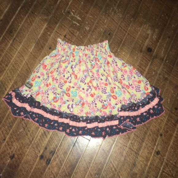 Matilda Jane blue dachshund dog skirt with ruffled hem - Picture 2 of 3